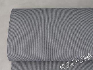 Bio-Strickjacquard Rippenmuster grau von Stoffonkel GOTS 