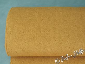 Bio-Sommerstrick Blüten herbstgold von Stoffonkel GOTS 