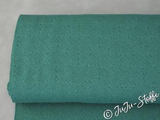 Bio-Sommerstrick Blüten staubgrün von Stoffonkel GOTS 