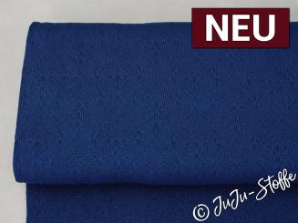 Bio-Sommerstrick Blüten marineblau von Stoffonkel GOTS 