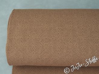 Bio-Sommerstrick Blüten taupe von Stoffonkel GOTS 