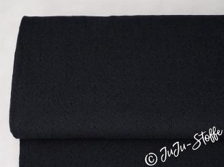 Bio-Sommerstrick Blüten schwarz von Stoffonkel GOTS 