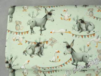 Bio-Jersey Drei Freunde mit Wimpelkette von Eda&Mo, Stoffonkel GOTS 