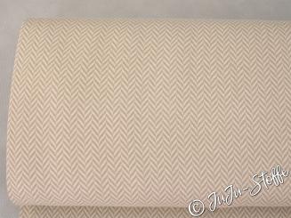 Bio-Strickjacquard Fischgrät sand von Stoffonkel GOTS 