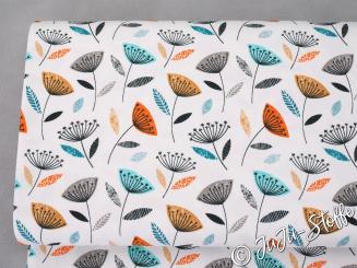 Bio-Jersey Retro Flowers von Stoffonkel GOTS 