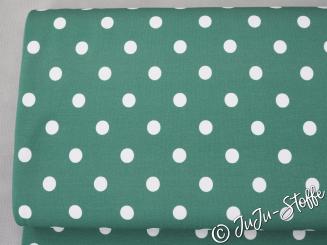 Bio-Jersey Punkte staubgrün von Stoffonkel GOTS 