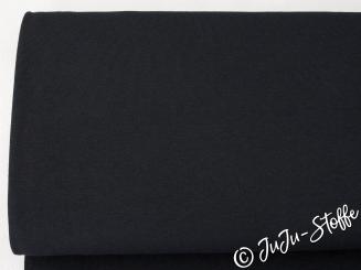 Bio-Strickjacquard uni schwarz von Stoffonkel GOTS 