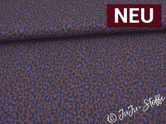 Bio-Jersey Susalabims Leo lilabraun von Stoffonkel Oeko-Tex® 