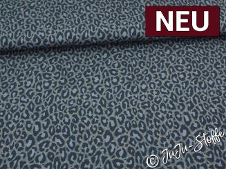 Bio-Jersey Susalabims Leo jeansblau von Stoffonkel Oeko-Tex® 