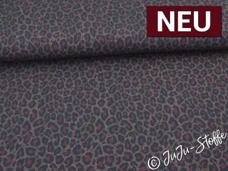 Bio-Jersey Susalabims Leo aubergine von Stoffonkel Oeko-Tex® 