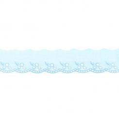 Spitze Baumwolle 42mm hellblau 
