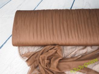 Brauttüll weich braun 