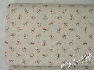 Baumwolle Popelin Löwenzahn taupe Öko-Tex 