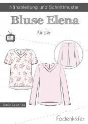 Papierschnittmuster Bluse Elena Kinder von Fadenkäfer 