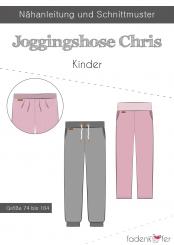 Papierschnittmuster Joggingshose Chris Kinder von Fadenkäfer 