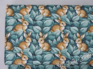 Baumwolle Popeline Hasen Öko-Tex 