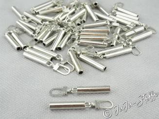 Fashion Zipper Röhrchen silber 