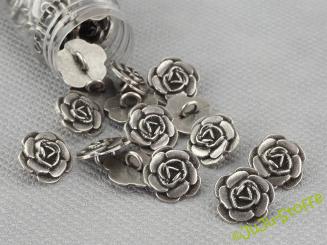 Knopf Rose Metall 