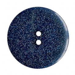 Knopf mit Glitter 23mm dunkelblau 