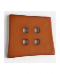 Knopf Viereck 55mm hellbraun 