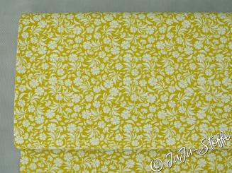 Baumwoll Popeline Garden curry GOTS 