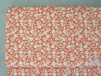 Baumwoll Popeline Garden orange GOTS 