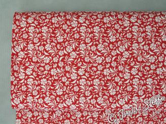 Baumwoll Popeline Garden rot GOTS 