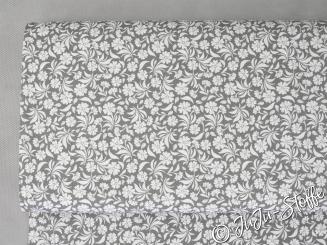 Baumwoll Popeline Garden grau GOTS 