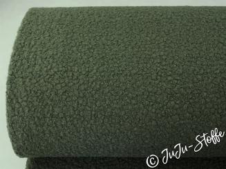Boucle Soft uni khaki Öko-Tex 