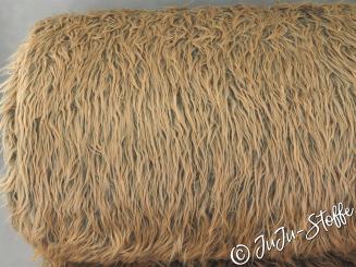 Fellimitat Langhaar braun Öko-Tex 