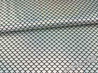 Folienjersey Meerjungfrau silber 