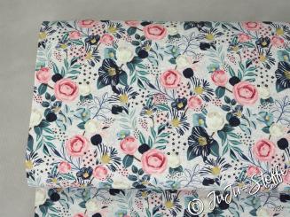 French Terry brushed Blumenmeer Fräulein von Julie Öko-Tex 