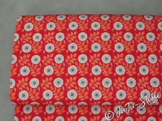 Baumwolle Popeline Summerfeeling rot von Hilco Öko-Tex 