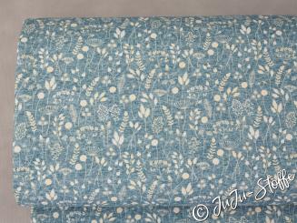 French Terry Blätter und Zweige von Hilco Öko-Tex 