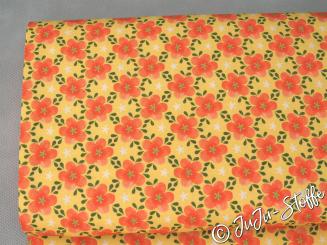 Baumwolle Popeline Blüten von Hilco Öko-Tex 