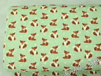 French Terry Waldzauber Füchse by Mrs. Mint Design von Hilco Öko-Tex 