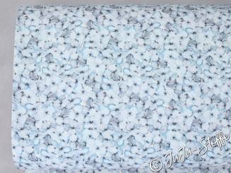 Canvas Miniblüten blau Öko-Tex 