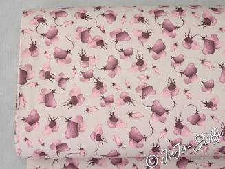 Canvas Blüten mauve Öko-Tex 