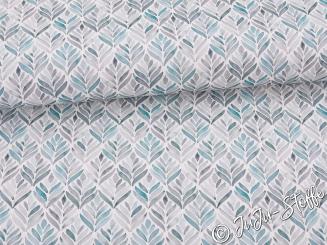 Canvas Blätter petrol Oeko-Tex® 