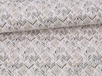 Canvas Blätter taupe Oeko-Tex® 