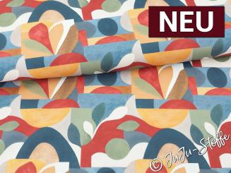 Baumwolle Popeline geometrisches Muster Oeko-Tex® 