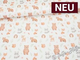 Baumwolle Premium Waldtiere Oeko-Tex® 