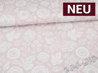 Baumwolle Premium Flowers altrosa Oeko-Tex® 