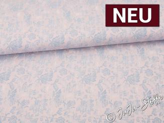 Baumwollsatin Blättermeer nude Oeko-Tex® 