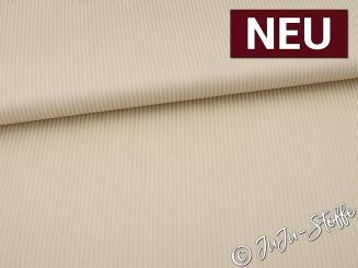 Baumwollsatin Streifen beige Oeko-Tex® 