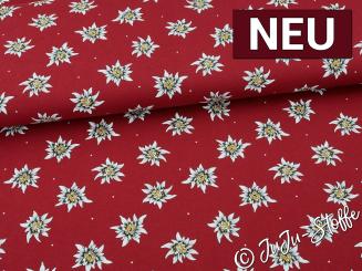 Baumwolle Edelweiß rot Oeko-Tex® 