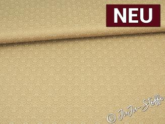 Baumwollsatin Herzornamente taupe Oeko-Tex® 
