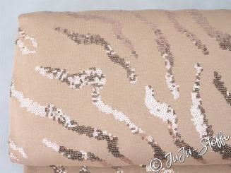 Viskose Jersey Pailletten nude 