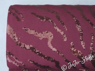 Viskose Jersey Pailletten pflaume 
