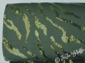 Viskose Jersey Pailletten grün 